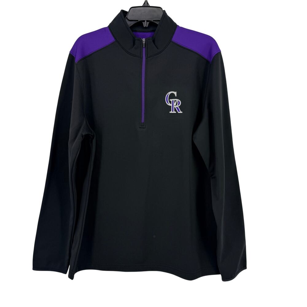 Colorado Rockies MLB Genuine Pullover 1/4 Zip Sweatshirt Men's Sz Large